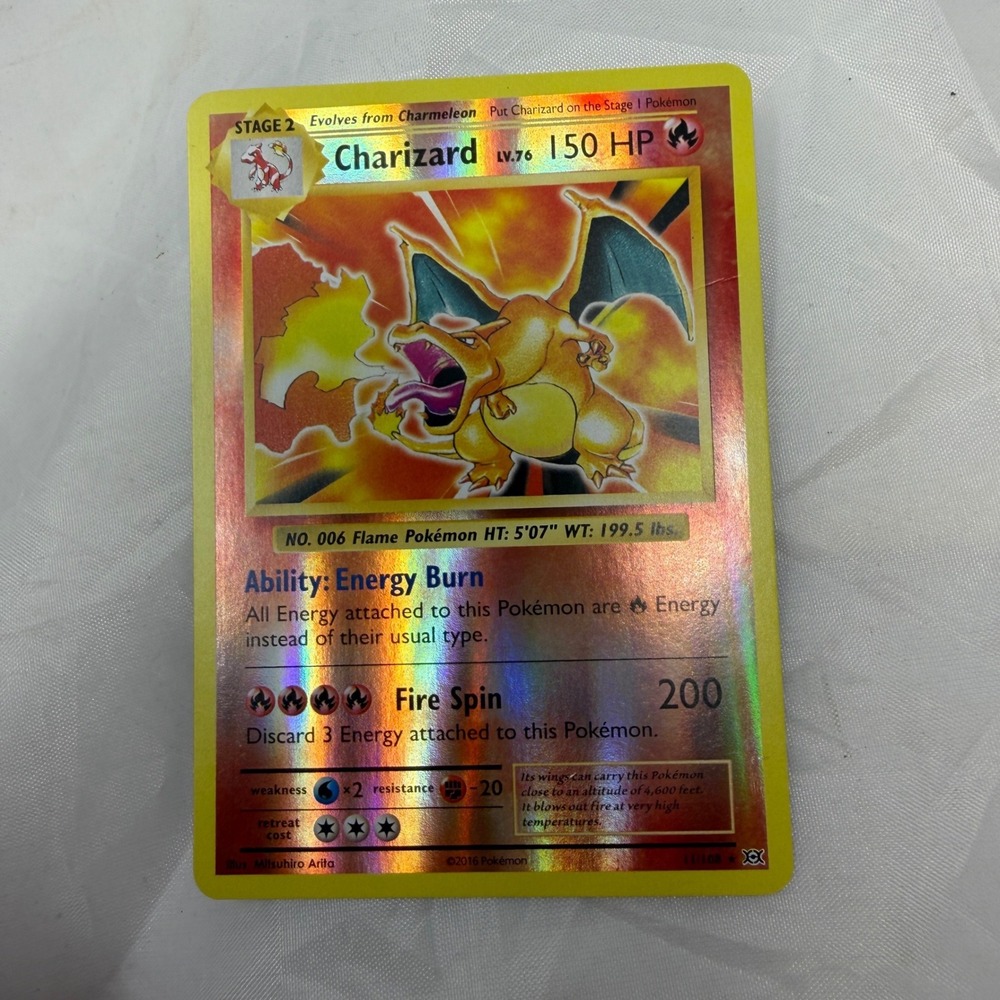 Pokemon Charizard 11/108 XY Evolutions Rare Holo TCG Card 2016